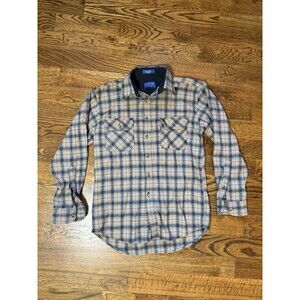Pendleton Men's Plaid Long Sleeve Wool Flannel Shirt Size M